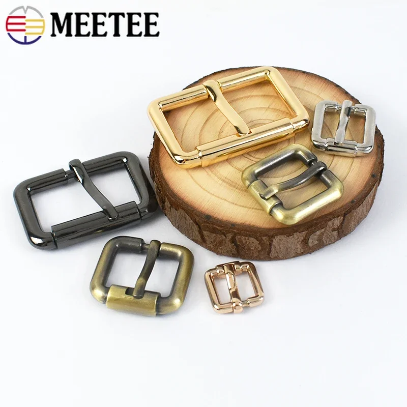 5Pcs 13-38mm Metal Pin Buckles for Strap Bag Belt Buckle Roller Leather Clasp Webbing Adjuster Hook DIY Hardware Accessories