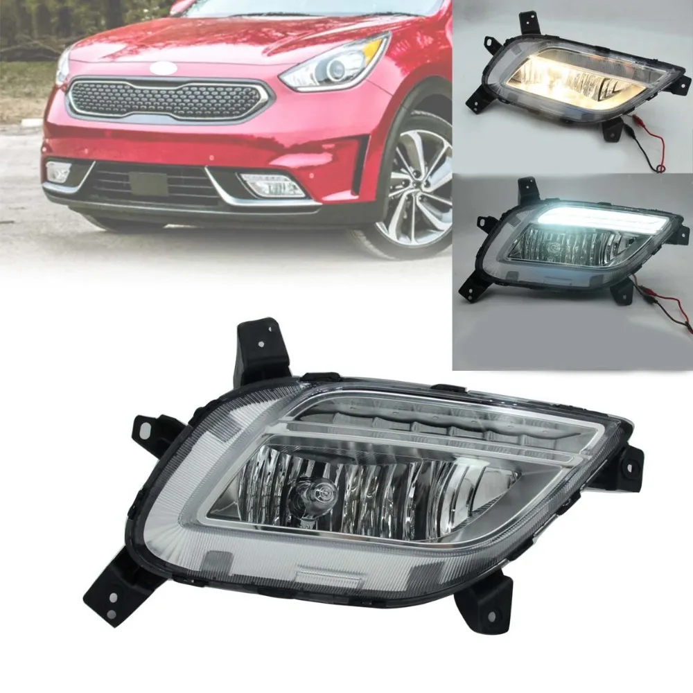 

Front Bumper daytime running light day light fog light For Kia KA NIRO 2017 2018 2019