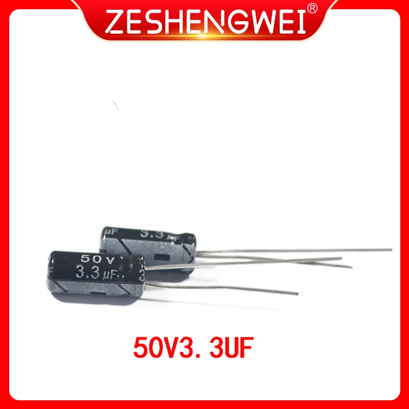 20PCS Higt quality 50V3.3UF 3.3UF 50V Electrolytic capacitor In Stock