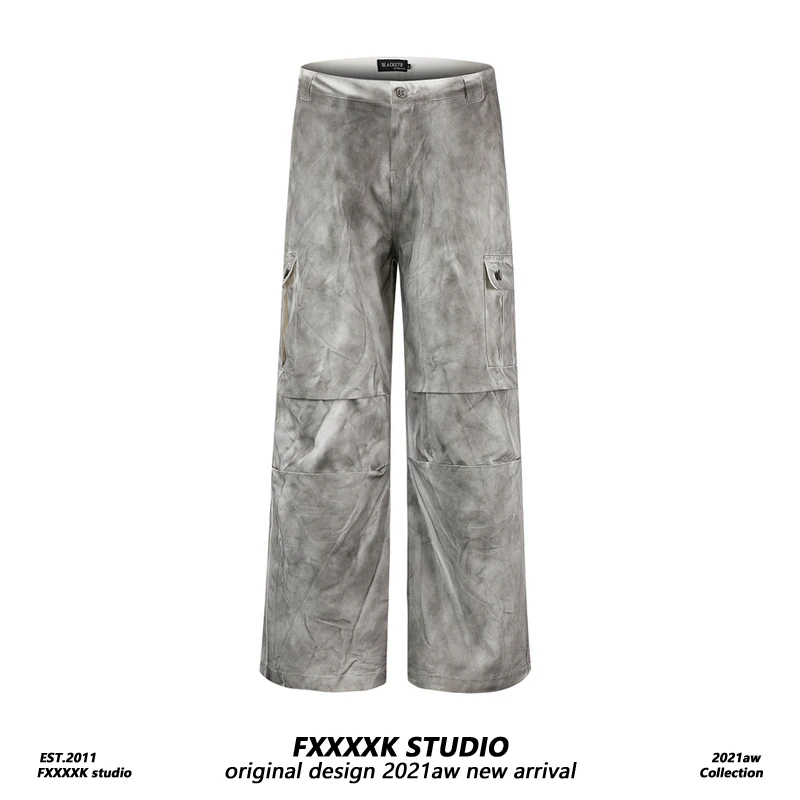 

Оригинальные американские ретро-брюки FXK в стиле High Street, свободные повседневные брюки в стиле Dirt Barn, длинные прямые брюки свободного кроя для отдыха