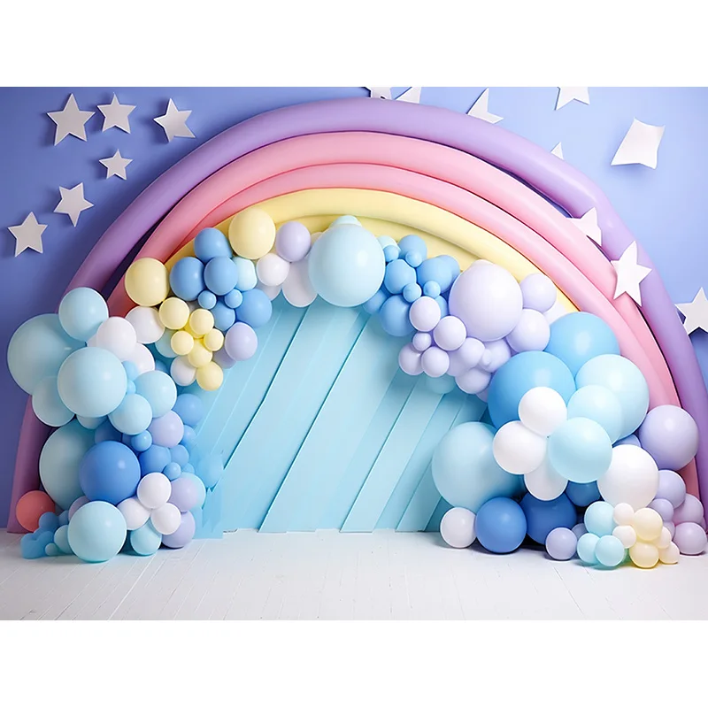 Arco-íris balão arco fotografia fundo, cenários adereços, adorável decoração pastel, estúdio de fotografia, festa de aniversário, CA-02