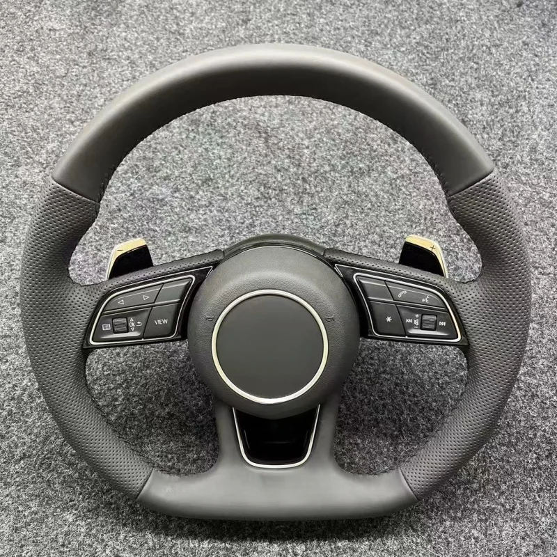 For Audi A3/A4/Q5/Q7 (All New & Old Models) Modified Steering Wheel (Plug-and-Play, No Decoding Required)