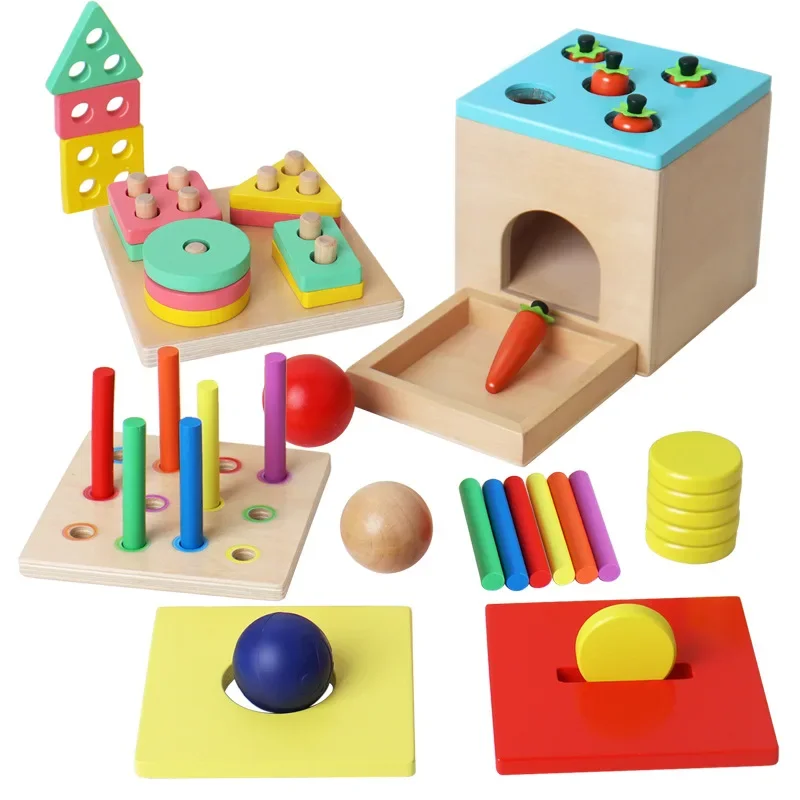 Kinderen Speelgoedpuzzel Houten Multifunctionele Intelligentiedoos Montessori Onderwijs Drukke Bordspellen Bouwstenen Wiskunde Speelgoed Cadeau