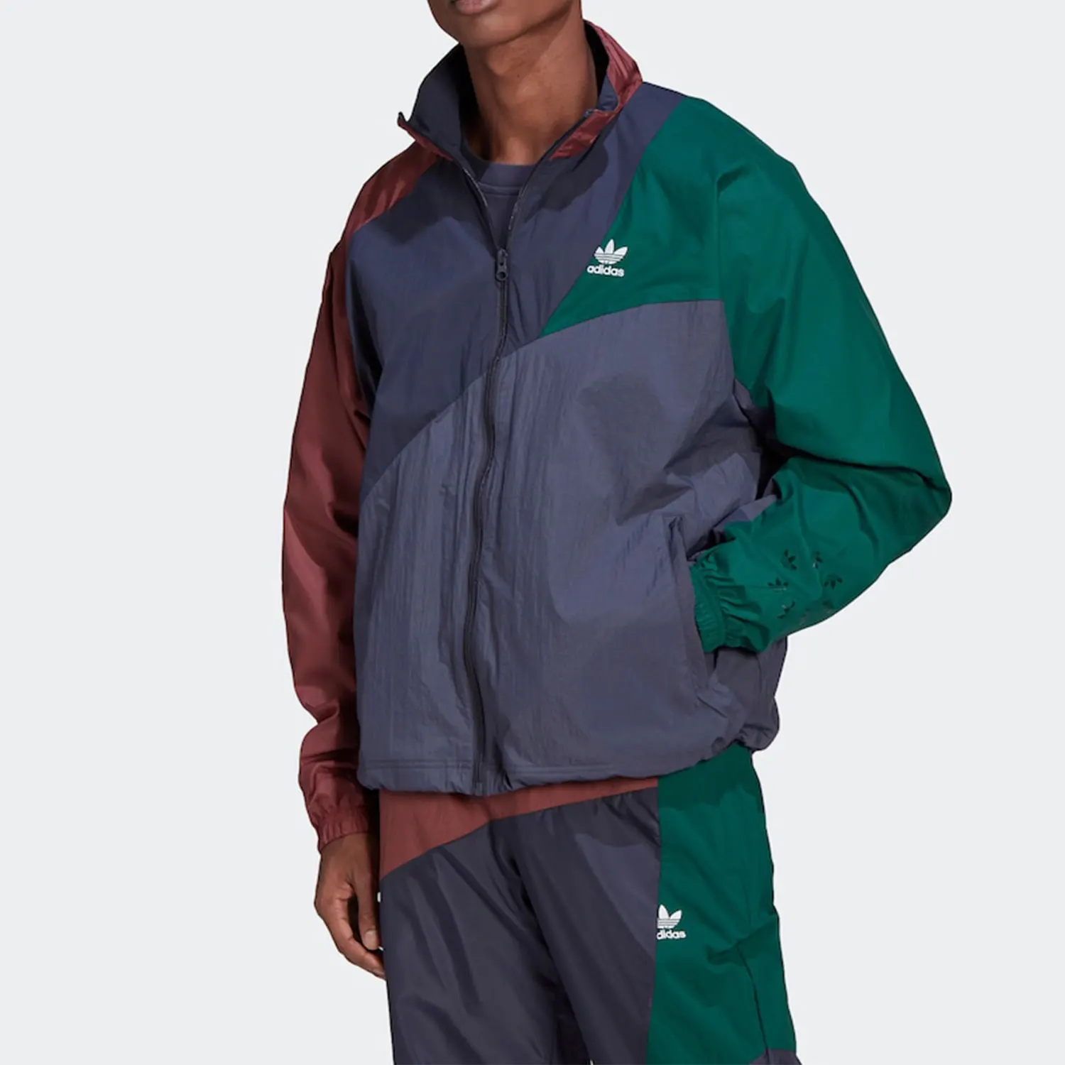 Adidas Authentic Three Leaves Men's Loose Patchwork Sports Jacket Jacket HC4499