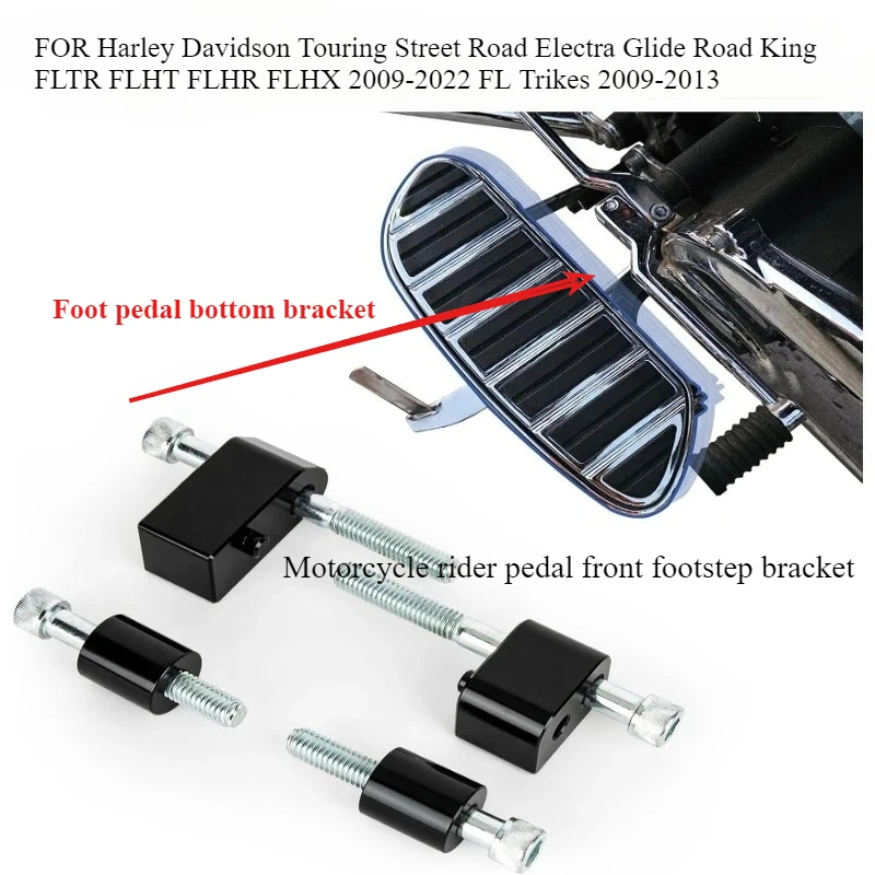 

Motorcycle rider pedal front footstep bracket for Harley Davidson Touring Street Road Electra Glide Road King FLHX 2009-2022