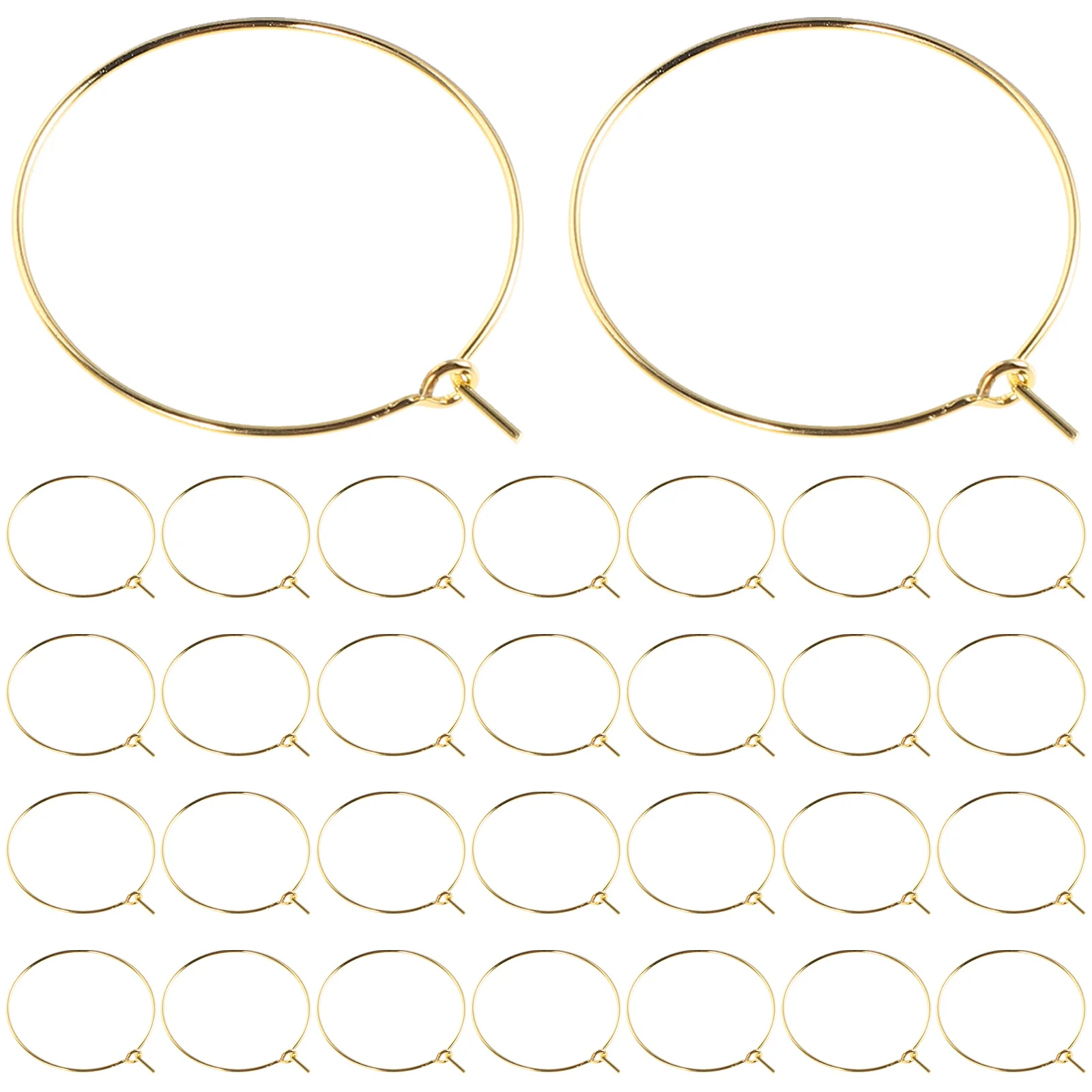 

200Pcs Gold Wine Glass Charm Rings Replaceable Cup Markers Wedding Party Drink Identifiers Glass Tags Metal Decorations