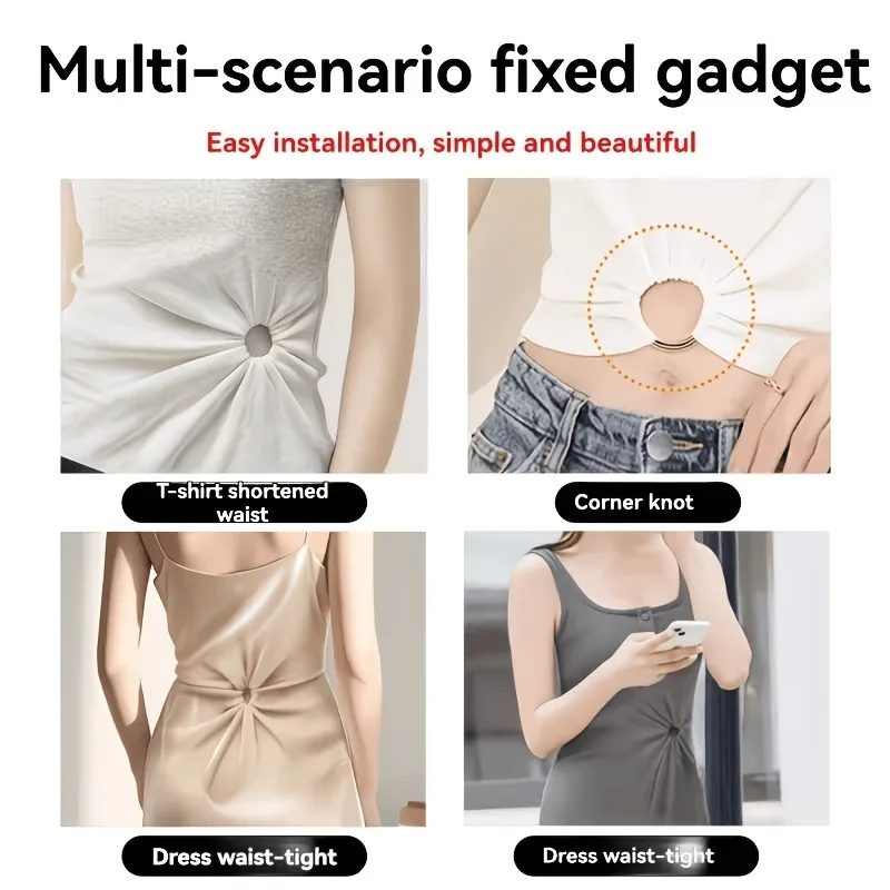 The adjustable ring belt, clothes can be adjusted T-shirt, shirt, dress, Also includes sewing decorative snap ring accessories