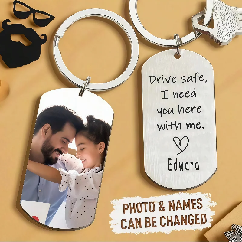 

Amaxer Personalized Picture Couple Keychain Custom Photo Keychain Gift for Boyfriend Family Pet Anniversary Valentine's Day Gift