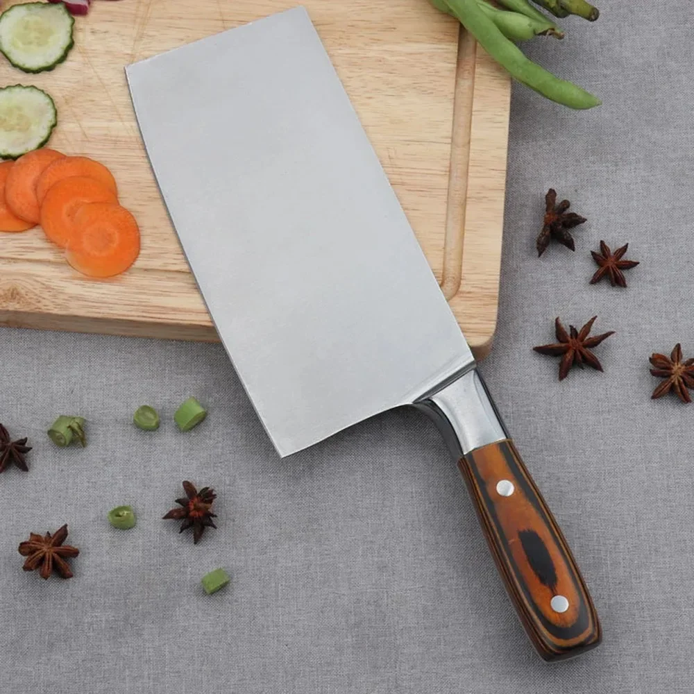 Stainless Steel Slicing Cleaver 4Cr13 Kitchen Chef Knives Chinese Forged Knife Multifunction Kitchen Chopping Knives RivetHand