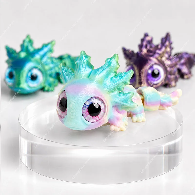 3D-Druck Mehrfach Gelenkige Bewegliche Simulierte Augen Salamander-Figuren für Wohnaccessoires Geschenk Wohnzimmerdekoration Statuetten – Detail 7