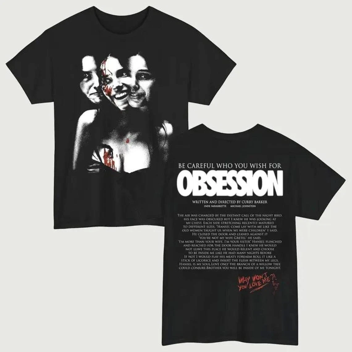 Obsession 2026 Horror Movie Curry Barker Movie T-Shirt Cotton Graphic Tee Men Women Summer Streetwear