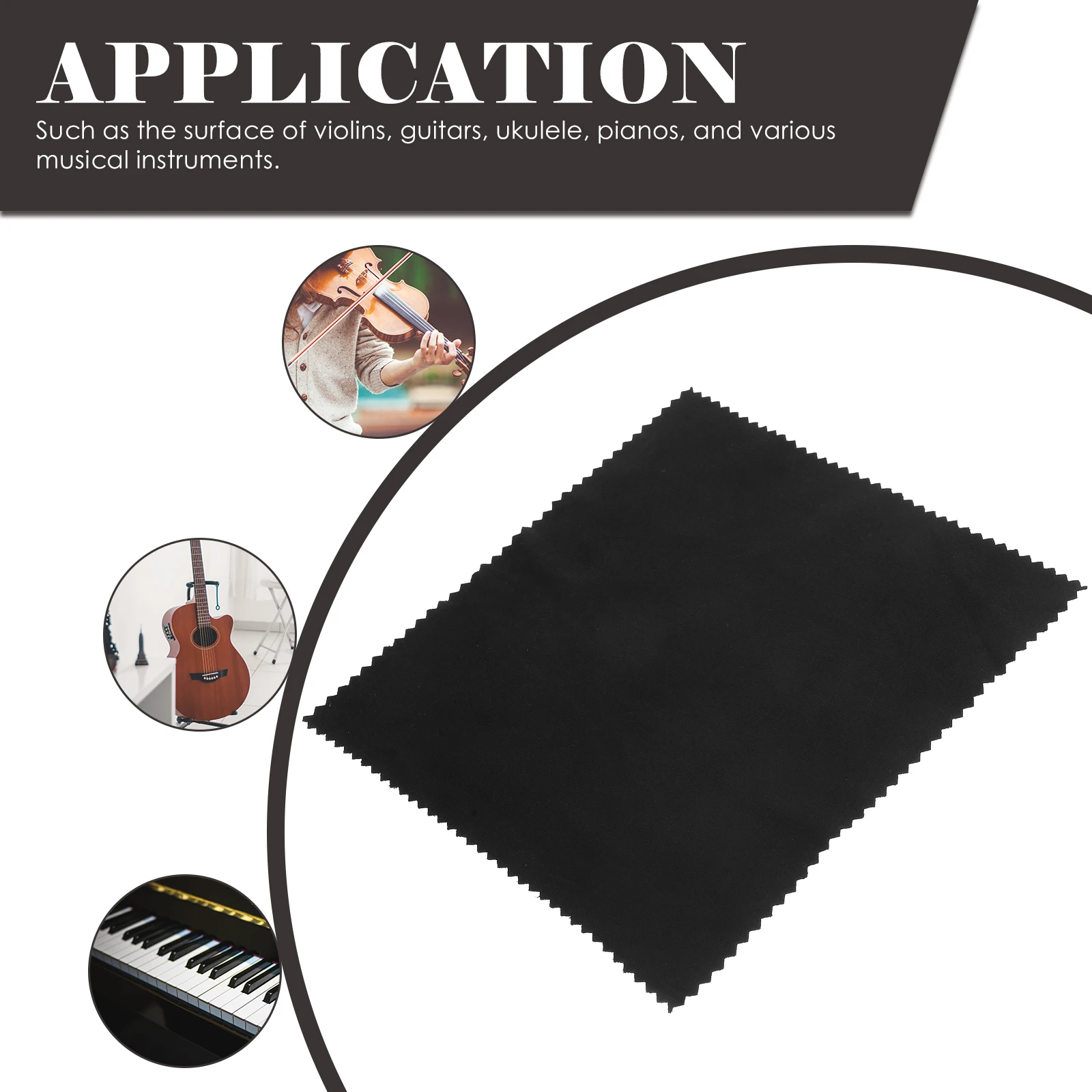 

10 Musical Cleaning Cloth Piano Polishing Cloths for Black Guitar Care Reusable Wipes