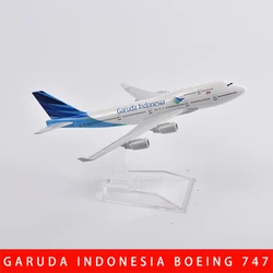JASON TUTU 16cm GARUDA INDONESIA Boeing 747 Airplane Model Airplane Diecast Metal 1/400 Scale Planes 