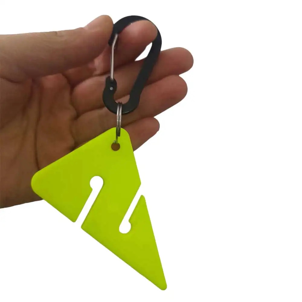 1/2pcs Diving Line Arrow Key Ring Cave Diver Keychain with Carabiner Hook