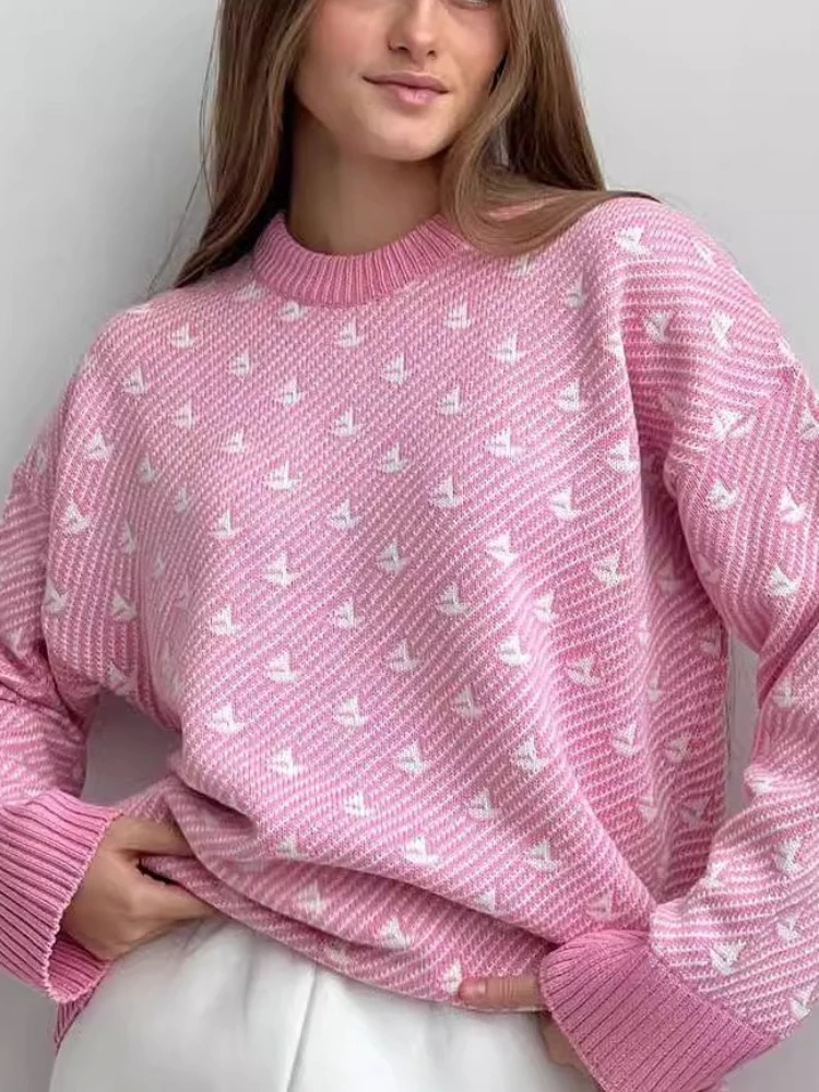 

Новый женский пуловер в стиле ретро, свободный крой, женский свитер с полувысоким воротником, элегантная женская одежда, модные топы с длинными рукавами