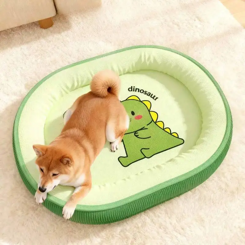 Frenchie Unique Oval Dog Kennel Durable Quality Designer Indoors Dog Supplies Memory Foam Camas Para Perros Dog Furniture