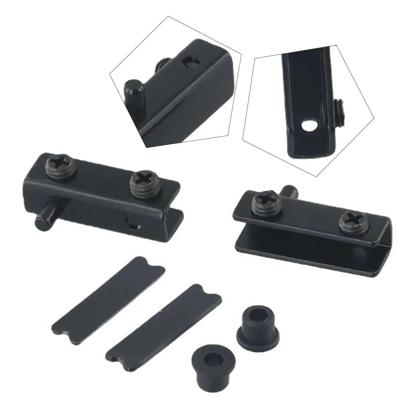Practical Exquisite High Quality Glass Door Hinges Parts Stainless Steel Fits Glass Door Hinges No Drilling Premium Rust-Proof