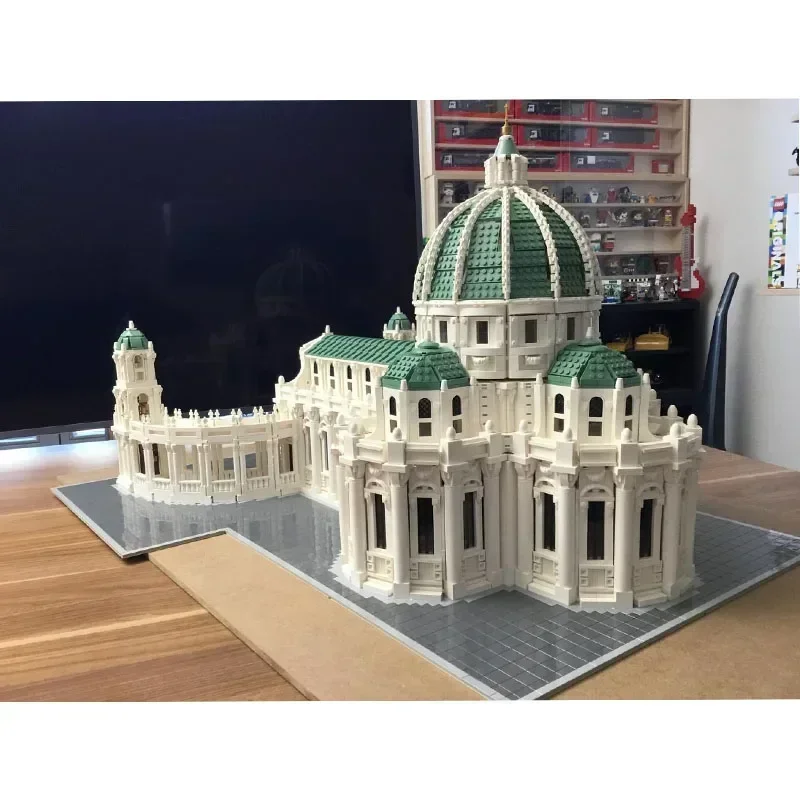

MOC-15896 Знаменитый город, барокко, собор, собранный сращивающий строительный блок, модель 13304, детали для взрослых и детей, игрушка на день рождения, подарок