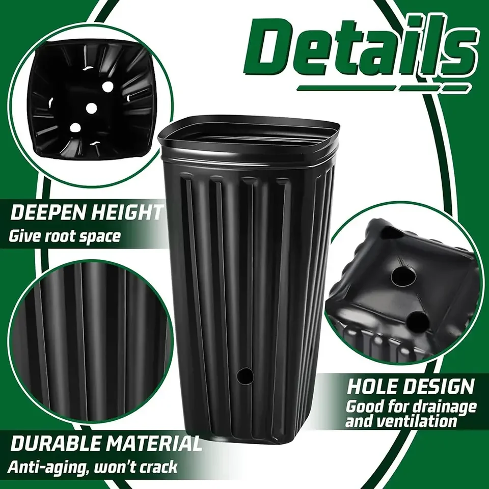 

Глубокие детские горшки для растений с дренажными отверстиями, детский горшок для проращивания цветов, контейнер для рассады, горшки для садовых аксессуаров