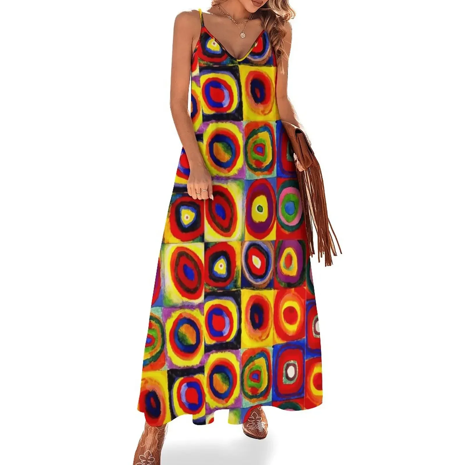 

Kandinsky Modern Squares Circles Colorful Sleeveless Dress dresses summer summer dresses women 2024 Cocktail of dresses Dress