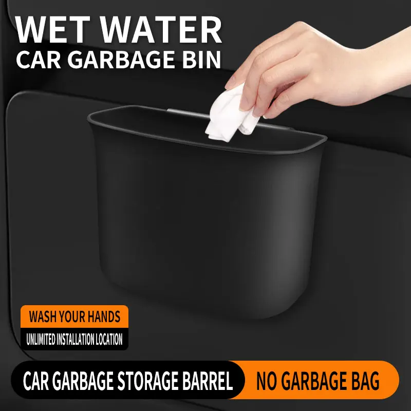 Multi-functional car storage box Car hanging integrated molding dry and wet dual purpose car garbage bin storage  caraccessories