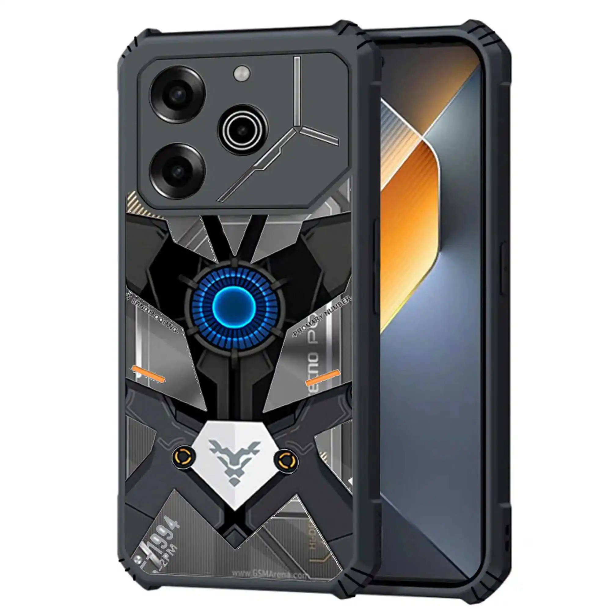 Transparent Phone Case For Tecno Pova 6 5 4 Pro Neo 3 2 Li7 Li9 Shock Fall Prevention Acrylic Case 1.Mech