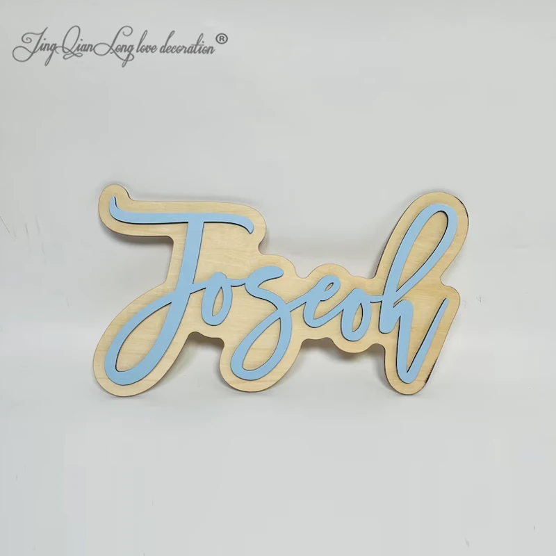 Custom 3D Nursery Name Sign, Wooden Baby Girl Name Sign Wall Decor, Personalized Kids Bedroom Door Name Sign,Gift For Kids,Baby