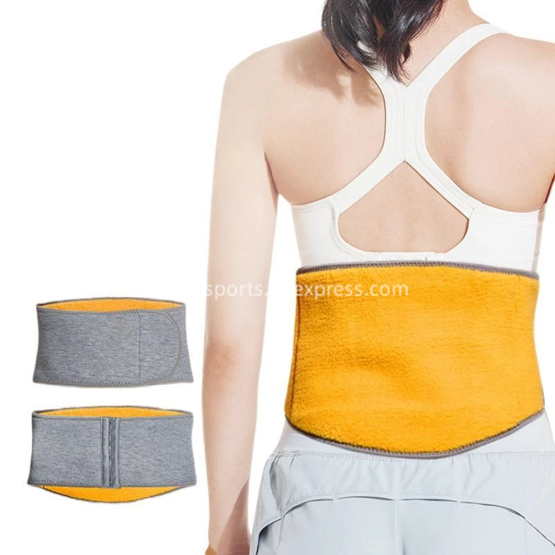 Winter Thicken Plush Waist Support Belt Thermal Warmer Lumbar Support Abdominal Protector Wrap Band Back Brace Kidney Binder