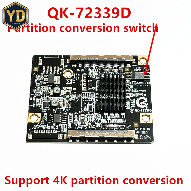 YD résoudre la cloison 1 division en 2 division 2 en 1 plaque d'adaptation 4K à 4K QK-72339D