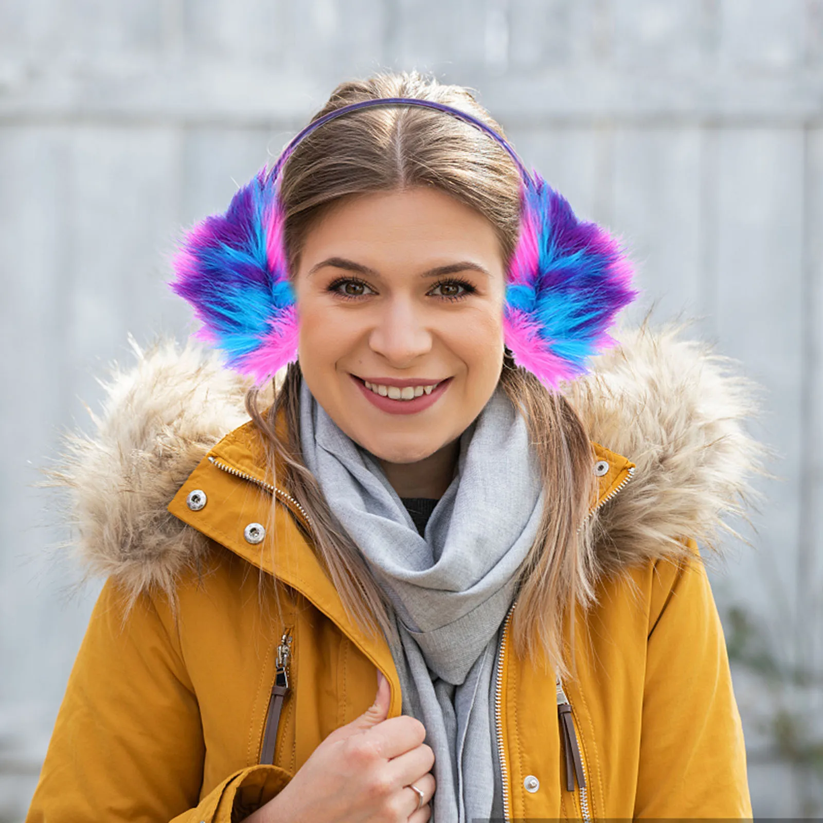 

1 pc Windproof Protective Cap Practical Costume Supply Winter Ear Cover Purple Comfortable Headgear Adorable Ear Protection Gear