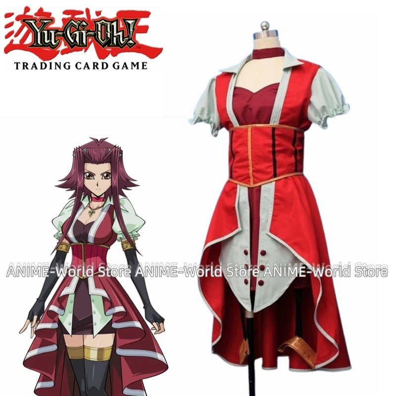 

《Custom Size》Anime Yu Gi Oh! 5Ds Akiza Cosplay Costume Custom Made Any Size