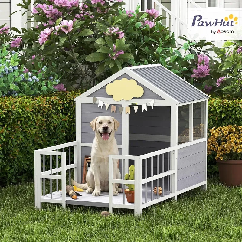 Dog House Outdoor Indoor 61 x 41 x 47 w Porch