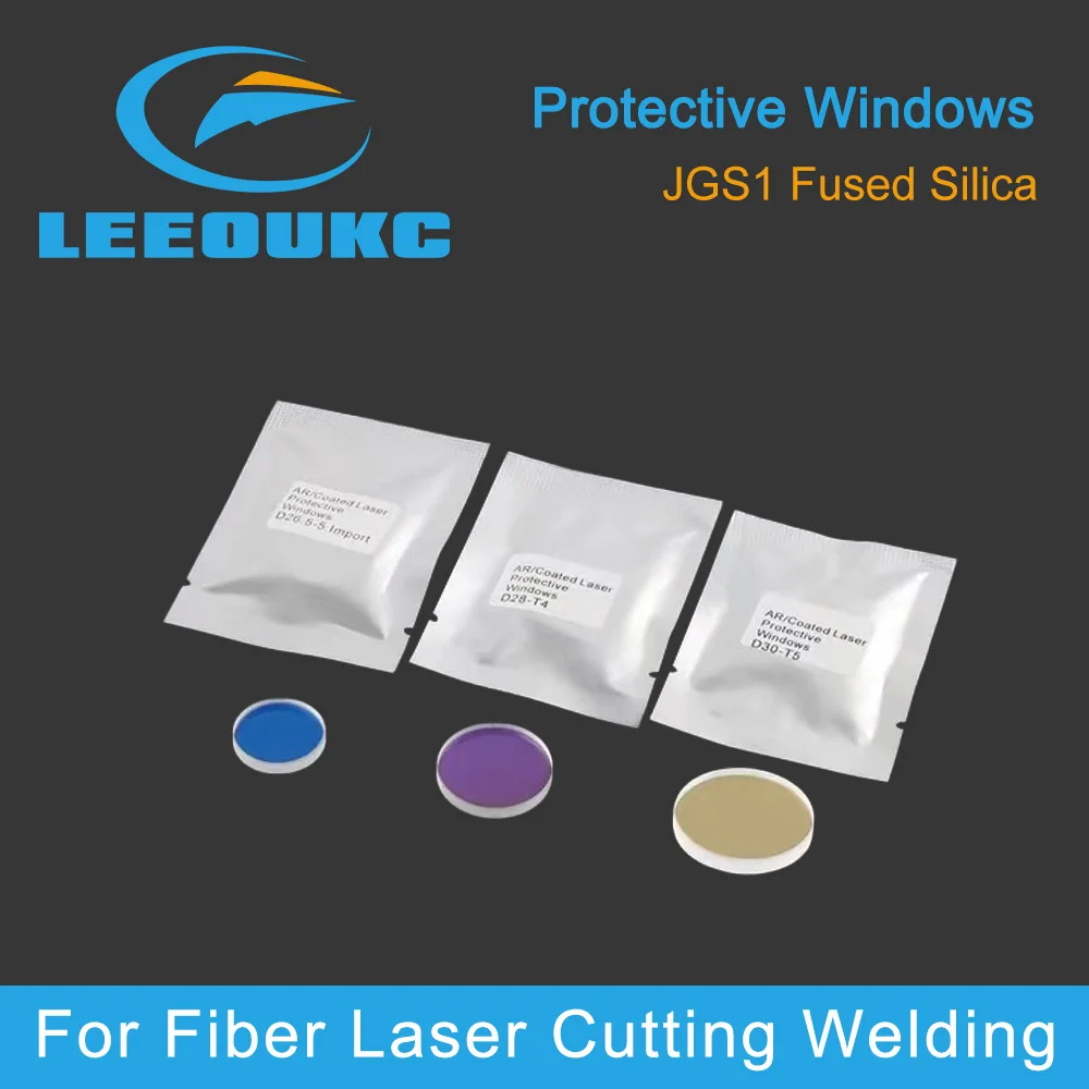 LEEOUKC Fiber Laser Protective Windows Dia 18/20/27.9 For Raytools Bodor WSX Laser Cutting Head and Welding Laser Lens