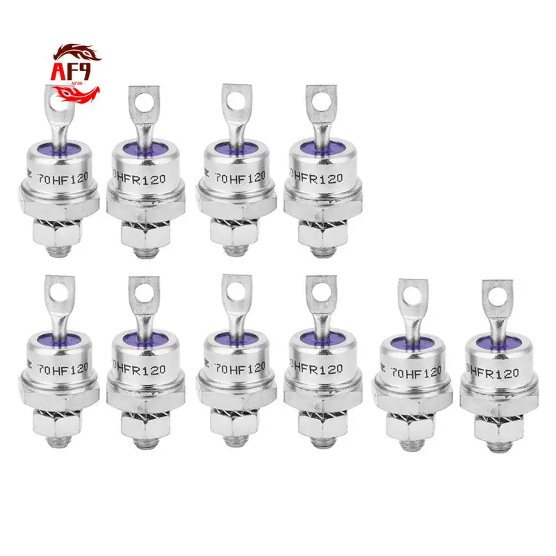 

AF90-5 пар выпрямительный диод, спираль 70HF120/70HFR120 70A 1200 В, выпрямитель высокой мощности, выпрямительные диоды с металлической шпилькой