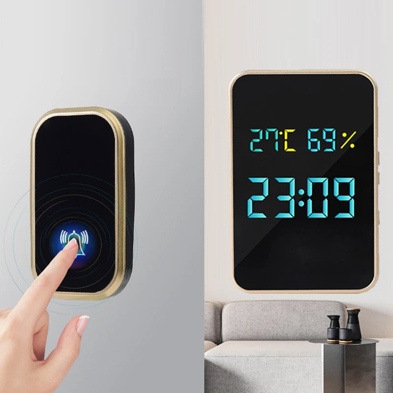 Wireless Doorbell No Battery required Self-Powered Door bell Sets Home Outdoor Kinetic Ring Chime Doorbell