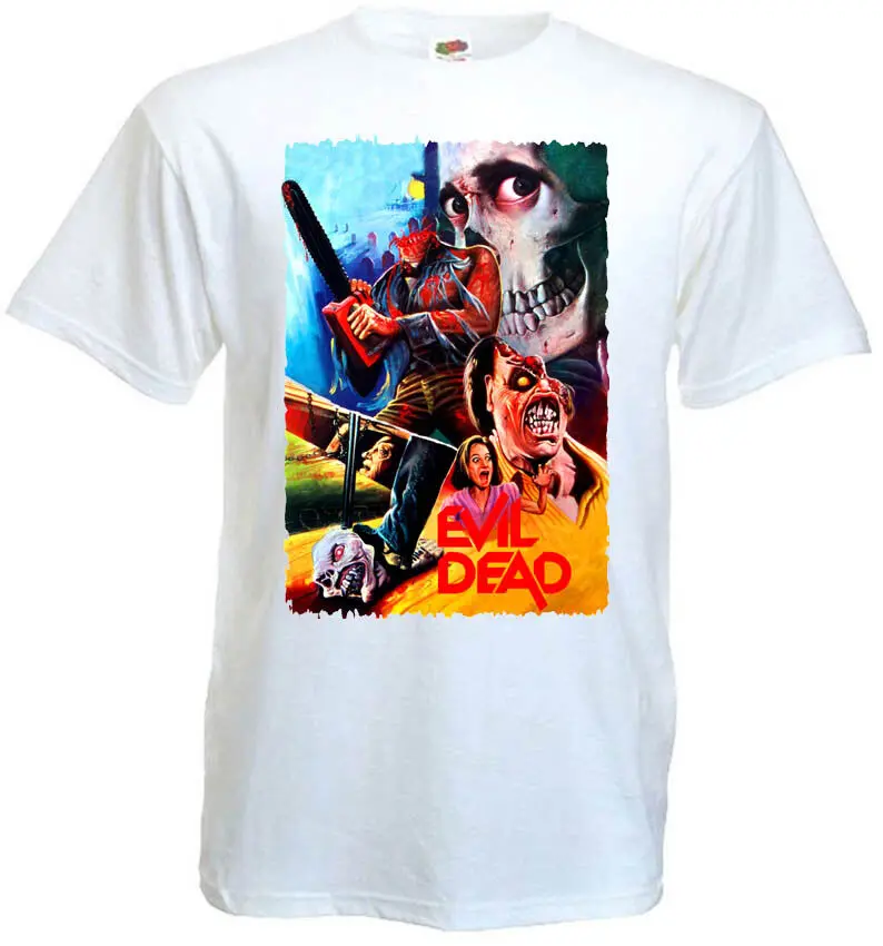 

Evil Dead v 17 T shirt white movie poster horror all sizes S 5XL