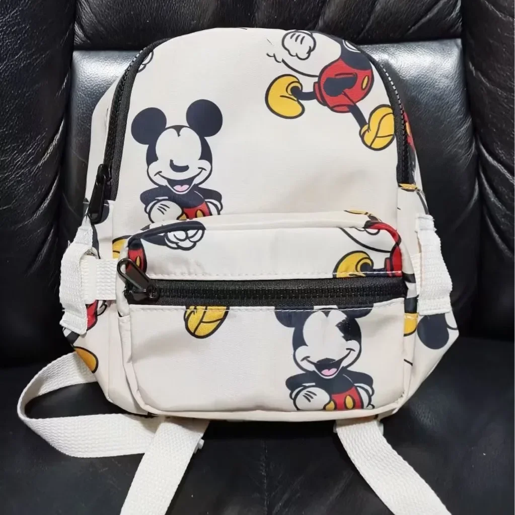 Disney-mochila Kawaii de Mickey Mouse para niñas, Mini mochila de viaje con estampado de lentejuelas, almacenamiento a la moda, para guardería