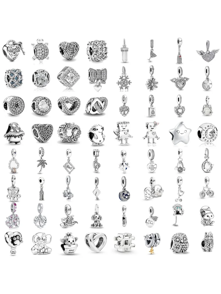 AliExpress Hot Selling White 925 Silver Owl, Turtle, Bicycle, Monkey Pendant,Fit DIY Exquisite Accessories Of European Original Bracelets