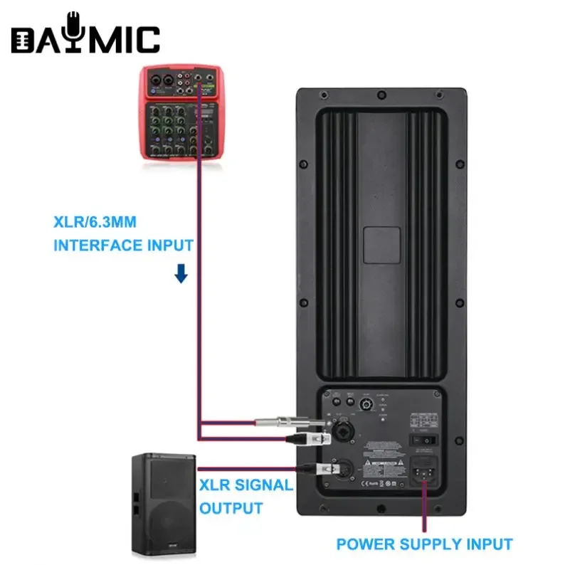 Haut-parleur actif Classe D, amplificateur de puissance, technologie pour système sonore, haut-parleur, 1000W