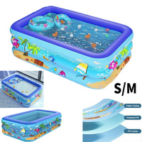 Inflatable Swimming Pool PVC Framed Swimming Pool Cartoon Pattern Thickening Swimming Pool for Summer Outdoor Indoor