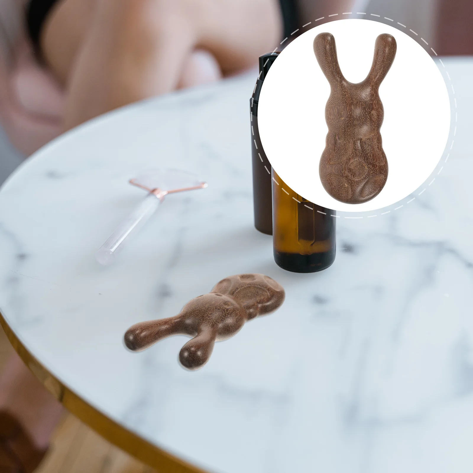 나무 코 긁기 마사지기 내구성 있는 소형 수동 바디 지압 마사지 도구 얼굴 괄사 스틱 휴대용 얼굴 및 발 마사지