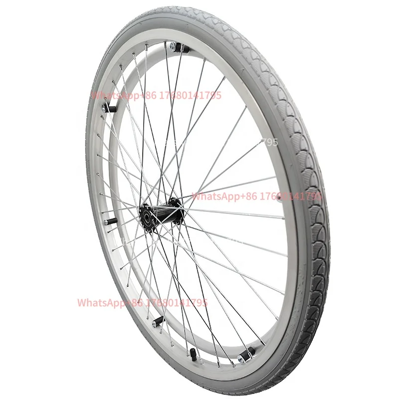 Replacement Pneumatic Tire 24X1 3/8 Inch for Wheelchair Rear Wheel Assembly