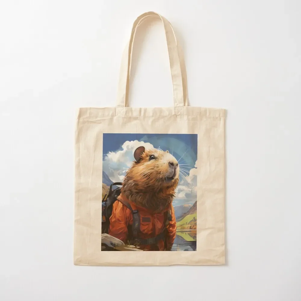 

Capybara, Hiking Capybara, Capybara in Nature, Capybara Hiking Tote Bag Handbags Women's beach bags Cloth bag Tote Bag