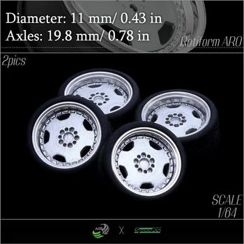 Speedcg 1/64 Metal dış halka tekerlekler çapı 10mm & 11mm kauçuk lastikler kiti ile lüks Model araba modifiye parçaları toracing yarış arabası