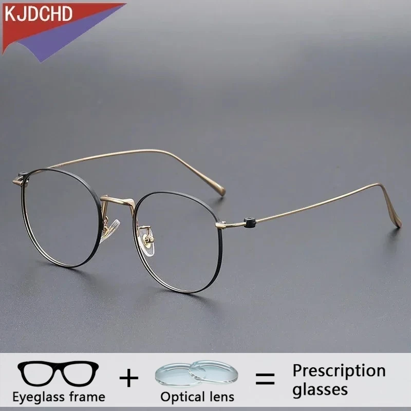 

Round Titanium 1.74 Prescription Eyeglasses Men Bifocal Doctor with Progressive Glasses Photochromic Optical Multifocal Eyewear