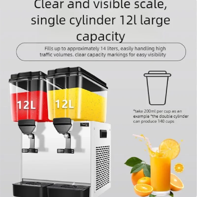 Multi Functional Double Cylinder Soybean Milk Heating Machine Commercial Buffet Ice Cold Drink Machine