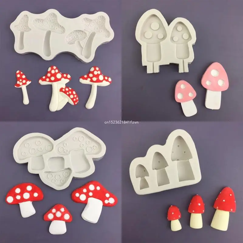 Cake Decoration Fondant Mold Baking Tools Mushroom Shaped Gift for Baking Lover Dropship