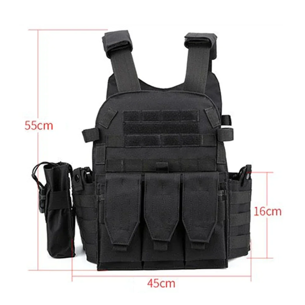 Nylon Tactical Vest Body Armor Hunting Carrier Airsoft Accessories Men Combat MOLLE Camo Hunting Vest Outdoor CS Hunting