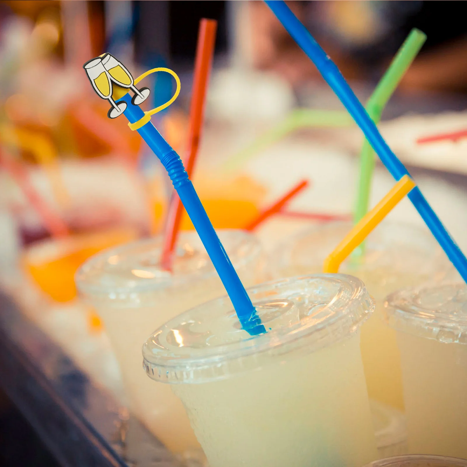 

6pcs Silicone Straw Tips Covers Cute Decorative End Caps For Drinking Straws Reusable Dust Protection Stopper Decor