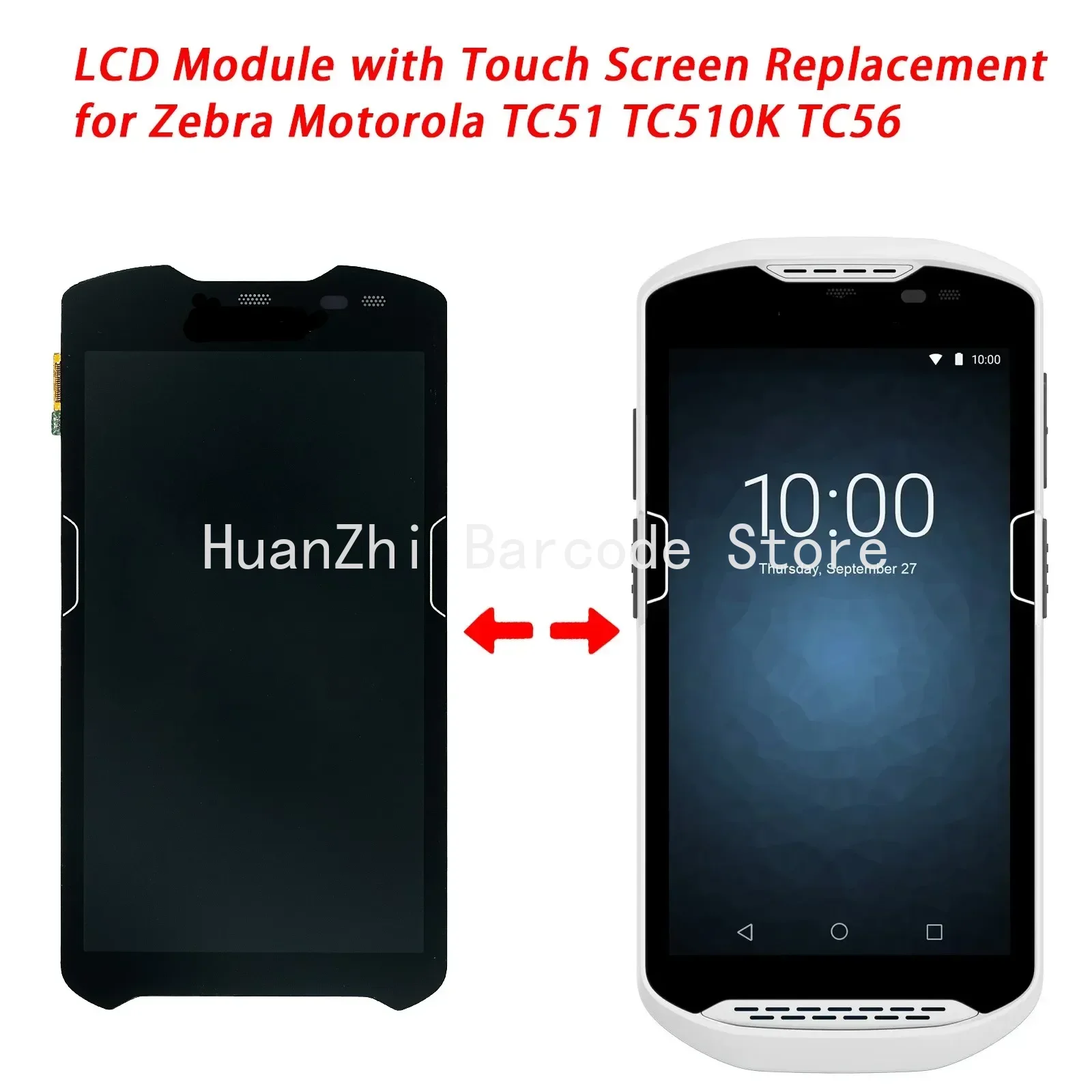 Display LCD com digitalizador de tela de toque para Zebra TC51 TC510K TC56 TC56dj